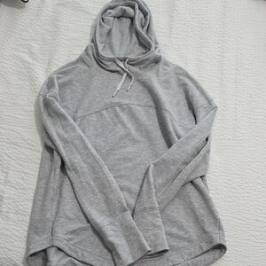 Gray Relaxed Fit Pullover Hoodie